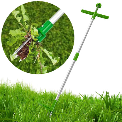 Stand up Weeder Root Removal Tool with 3 Claws & Foot Pedal Garden Manual Weeder Long Handle Weeding Tool for Outdoor Yard Grass