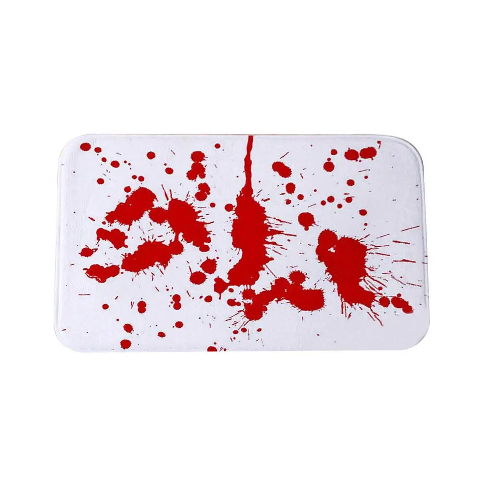 Halloween Blood Footprint Doormat Water-Absorbent Mat Living Room -Slip Carpet Absorbent Shower Bath Mat Bedroom Door